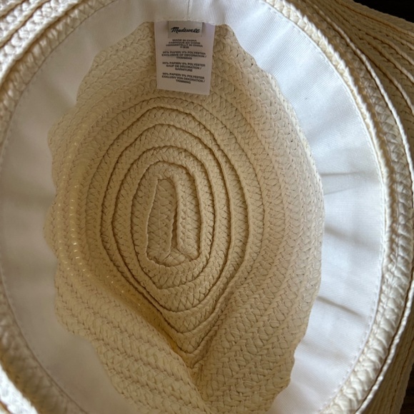 Madewell White and Tan Straw Hat - Picture 9 of 10